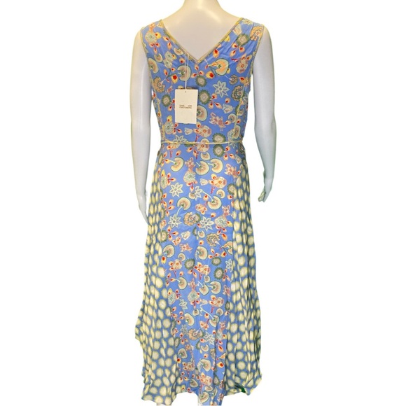 NWT Diane von Furstenberg Optimus Mix Print Handkerchief Hem Dress - Picture 4 of 5